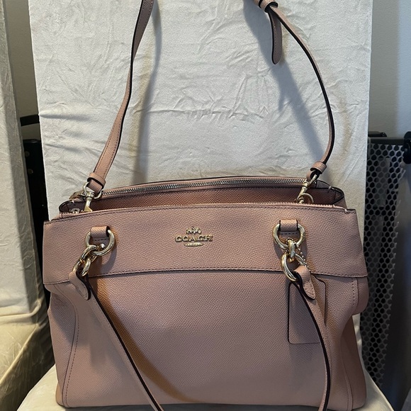 Coach Pink Leather Satchel with Detachable Strap - Picture 2 of 8